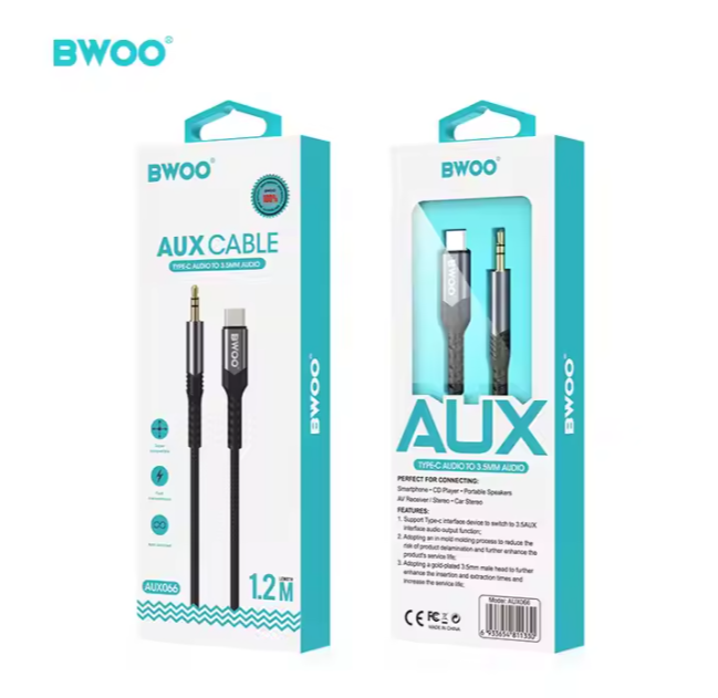 Cable Adaptador de Audio tipo C a 3,5mm, estéreo HiFi, Usb C