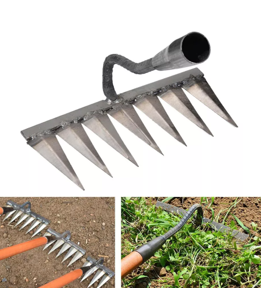 Rastrillo Sharp Agrícola 7 Púas Metal 5 Cm