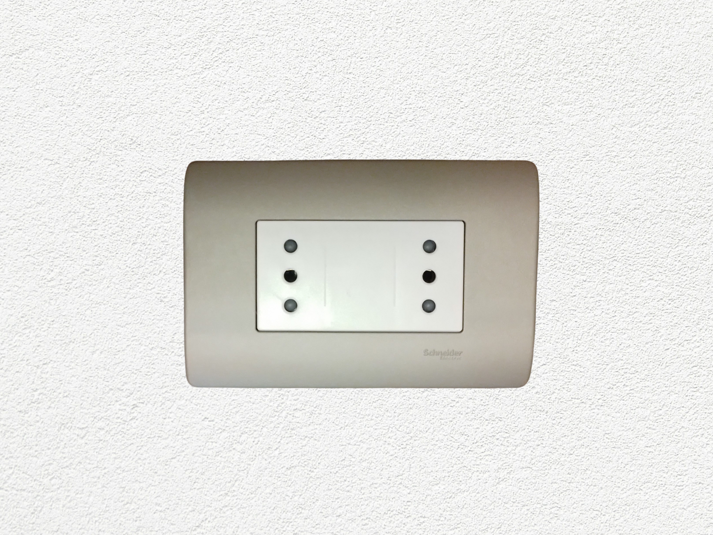 Enchufe Doble 10A DUPLEX Plateado. Schneider 7447