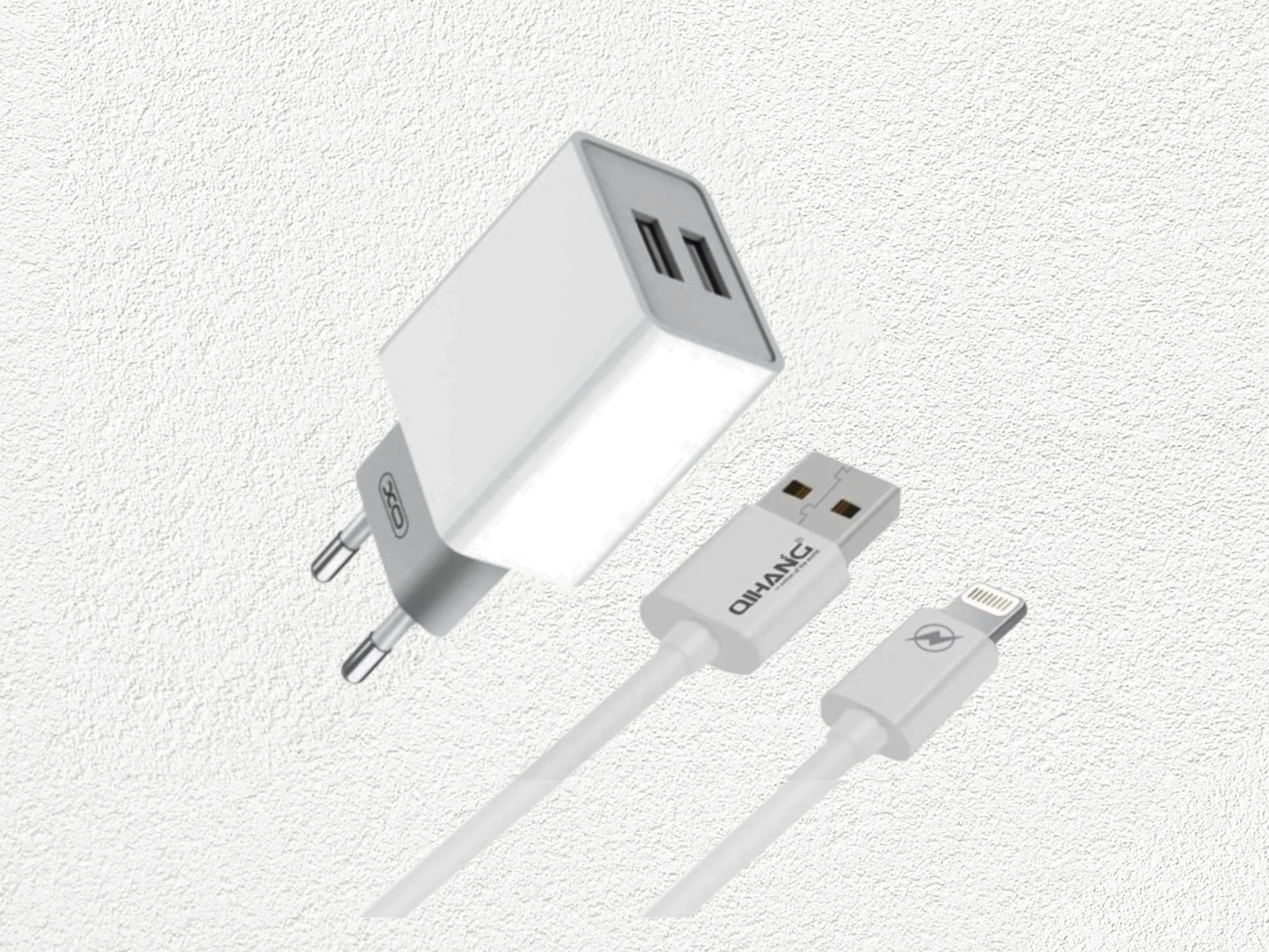 Cargador Iphone Carga rápida SMART 220V 2 puerto Usb
