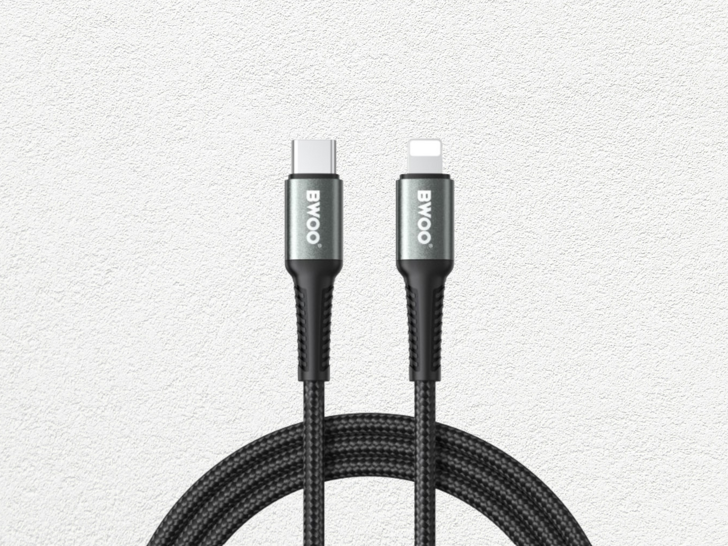 Cable de carga rápida USB-C a Lightning PD 27W Nylon 1M