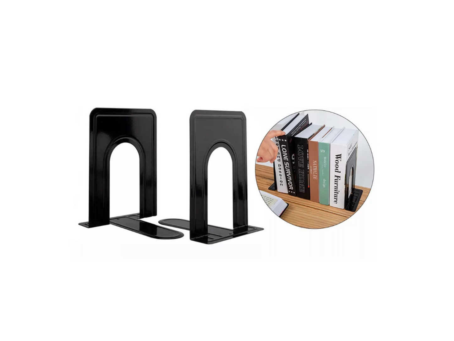 Sujetalibros  | 2 pares de Soportes Para Libros
